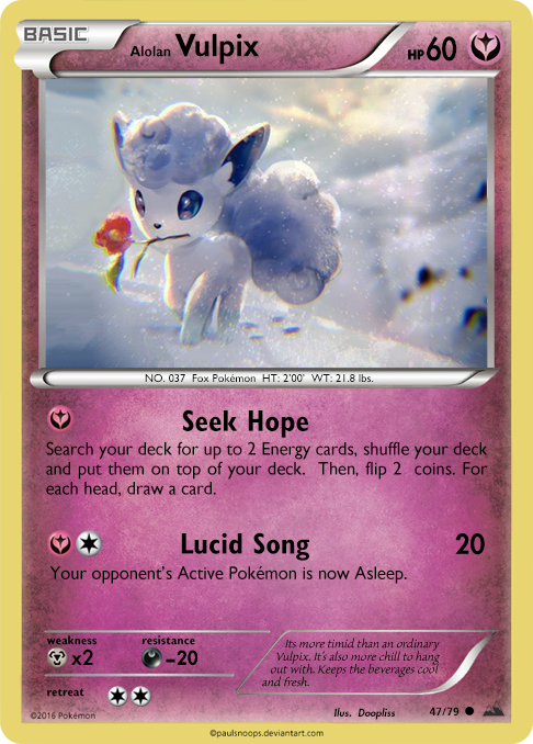 Alolan Vulpix card - SP 47/79 by Metoro on DeviantArt Alolan Vulpix card - SP 47/79 by Metoro on DeviantArt