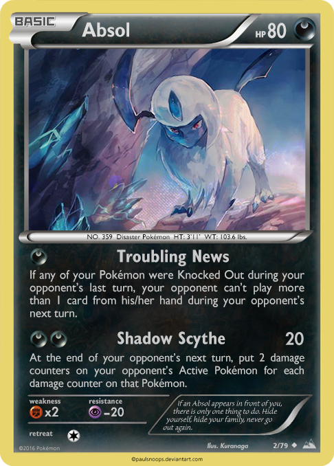 Absol Gold Card Absol card - SP 2/79 by Metoro on DeviantArt