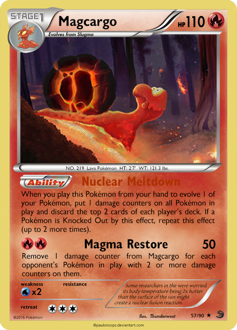 Magcargo card - EC 57/90 by Metoro on DeviantArt Magcargo card - EC 57/90 by Metoro on DeviantArt