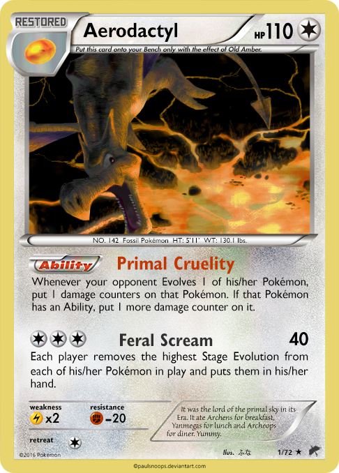Aerodactyl card - JH 1/72 by Metoro on DeviantArt Aerodactyl card - JH 1/72 by Metoro on DeviantArt