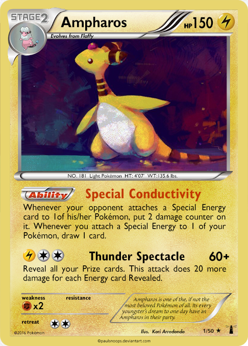 Ampharos card - LM 1/50 by Metoro on DeviantArt Ampharos card - LM 1/50 by Metoro on DeviantArt
