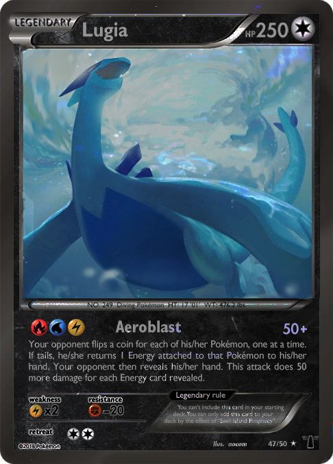 2016 lugia pokemon card TCG - Promo - 228/XY-P Fates Collide Type Here we have the Lugia