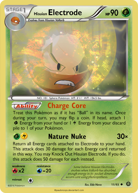 Electorode Hisuian Electrode card - TV 11/93 by Metoro on DeviantArt