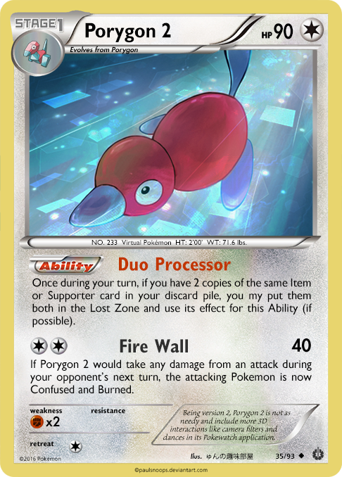 Porygon Computer Porygon 2 card - TV 35/93 by Metoro on DeviantArt