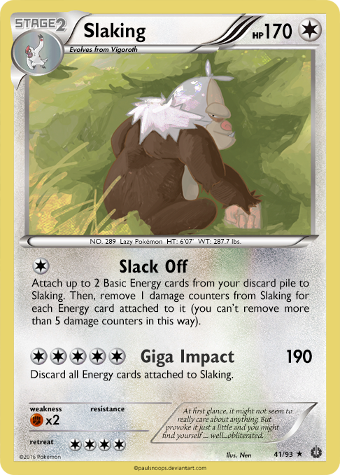 Slaking card - TV 41/93 by Metoro on DeviantArt