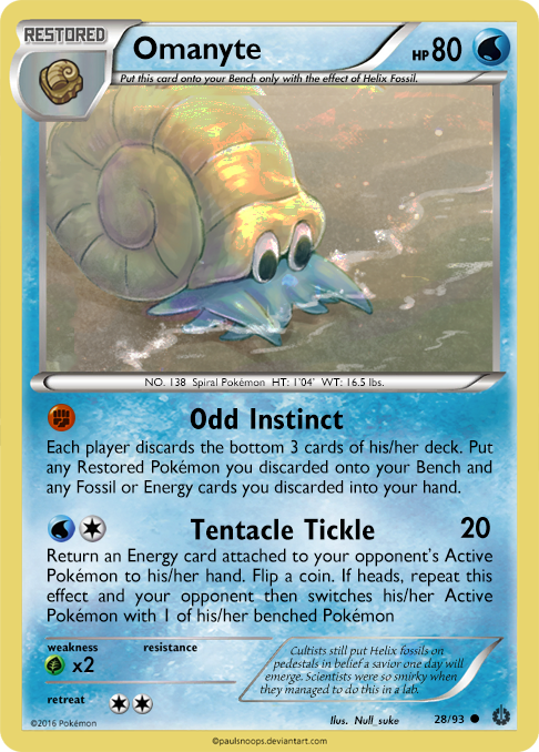 Omanyte card - TV 28/93 by Metoro on DeviantArt Omanyte card - TV 28/93 by Metoro on DeviantArt