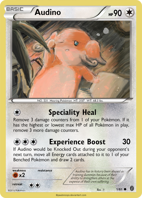 Audino card - AD 1/81 by Metoro on DeviantArt Audino card - AD 1/81 by Metoro on DeviantArt