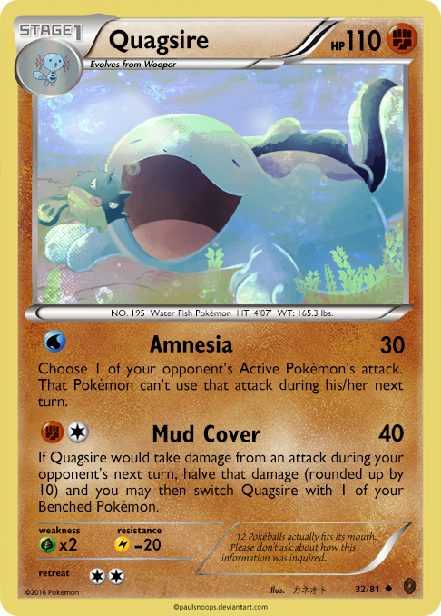 Quagsire card - AD 32/81 by Metoro on DeviantArt Quagsire card - AD 32/81 by Metoro on DeviantArt