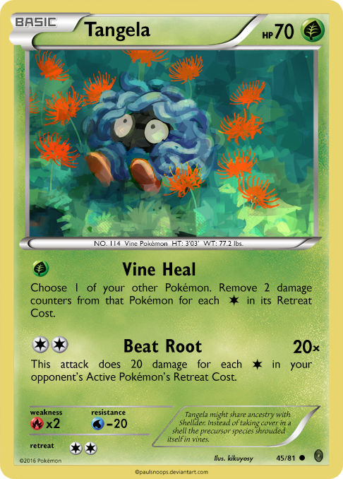 Tangela card - AD 45/81 by Metoro on DeviantArt