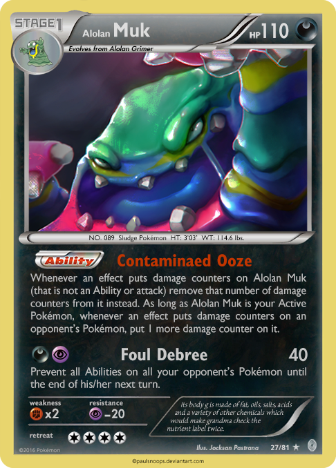 Alolan Muk card - AD 27/81 by Metoro on DeviantArt Alolan Muk card - AD 27/81 by Metoro on DeviantArt