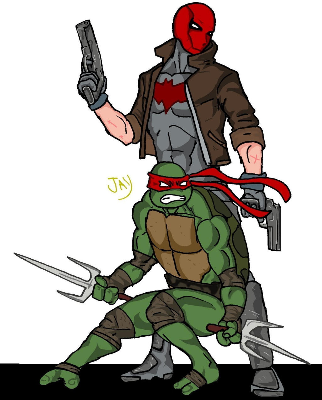 Red hood and Raphael by Jasontodd1fan on DeviantArt