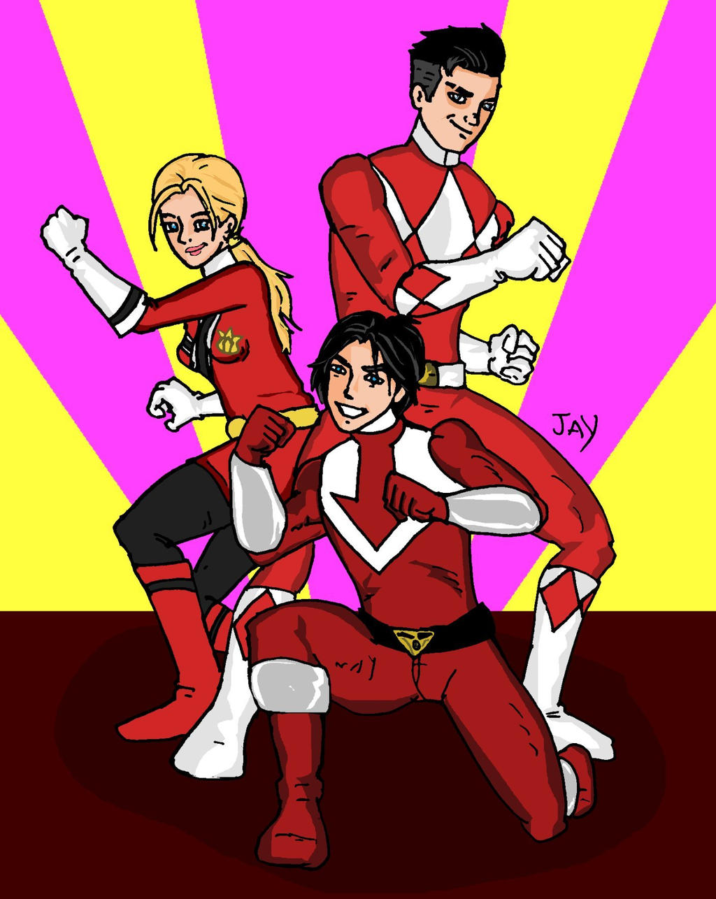 The Robins as Red Rangers by Jasontodd1fan on DeviantArt
