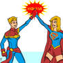 Carol Danvers and Kara Danvers