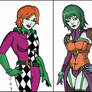 Duela Dent as Harlequin and Joker 