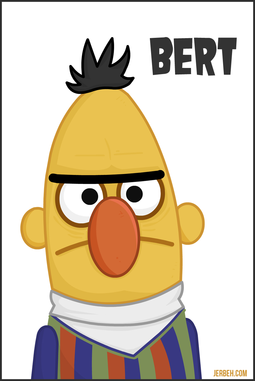 Bert Spit Sesame Street Gif Bert