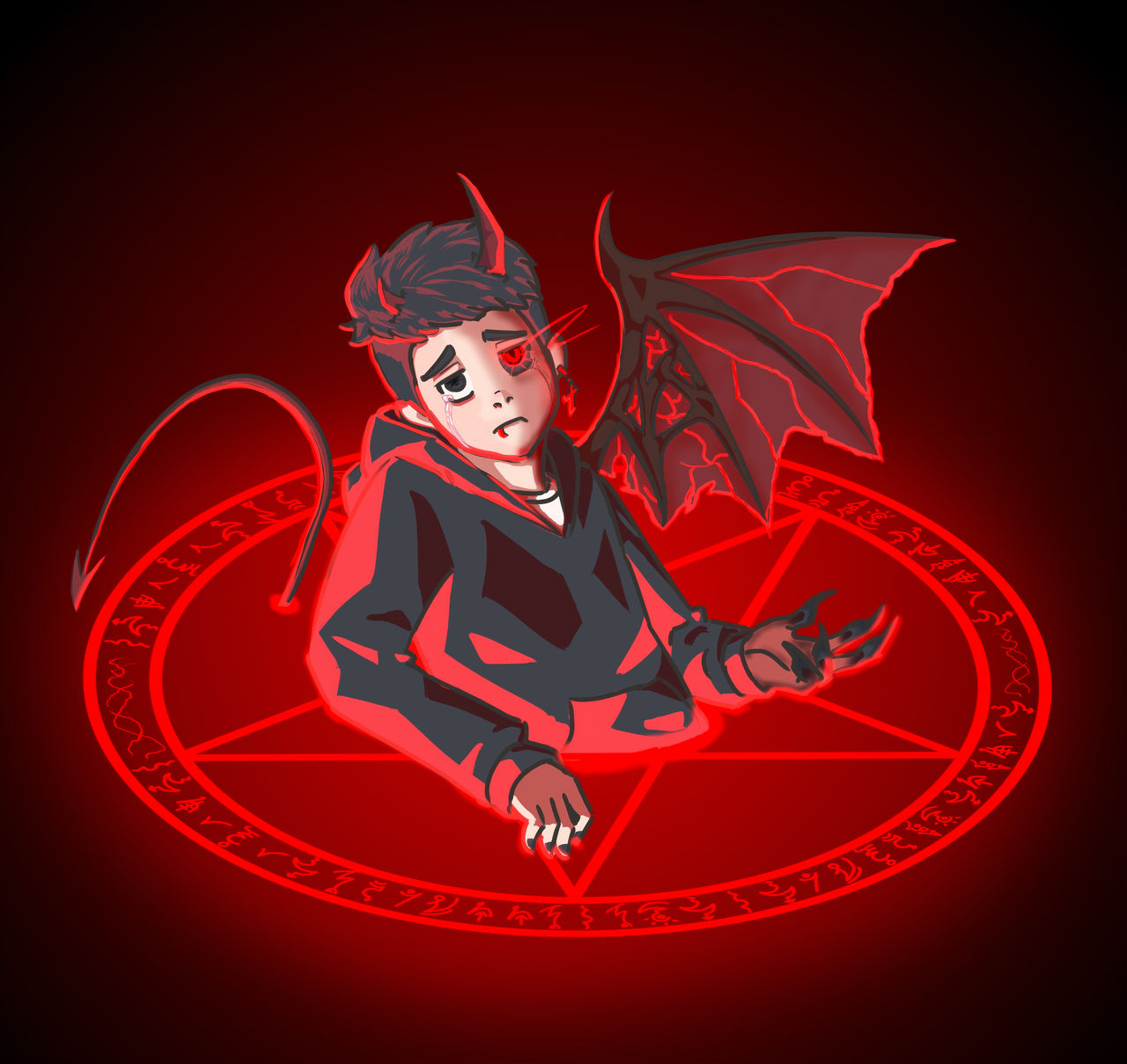Sad Demon Sad Demon Boy by nabudraws on DeviantArt