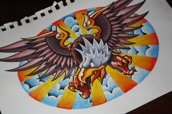 Rarrr I'm an Eagle - Tattoo Design