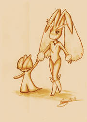 Lopunny and Ralts