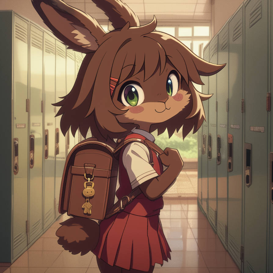AiArtElfik Furry rabbit first day at school by AiArtElfik on DeviantArt