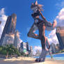 amainjio A giant furry girl 500 feet tall or more