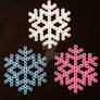 Snowflake Perler Bead Ornaments