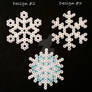 Snowflake Perler Bead Ornaments