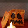 Minecraft 3D Perler Pumpkin