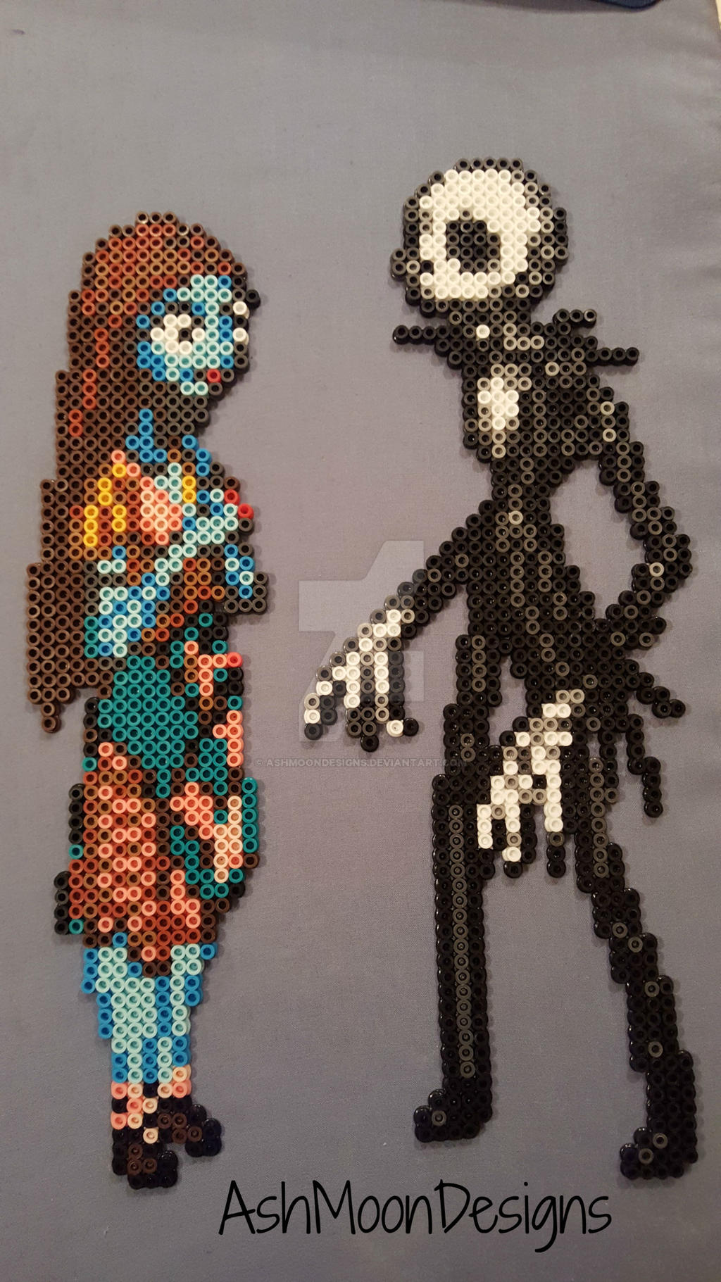 Nightmare Before Christmas Perler Bead Figures by AshMoonDesigns on