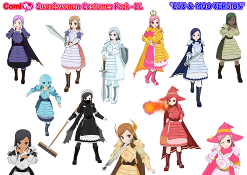 ComiPo Swordswoman Costumes Pack - DL