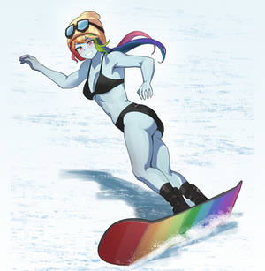 Rainbow Dash Snowboarding