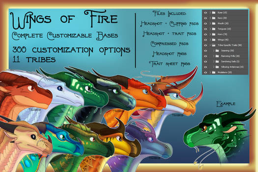 Wings of Fire Customizable Bases (COMPLETE)