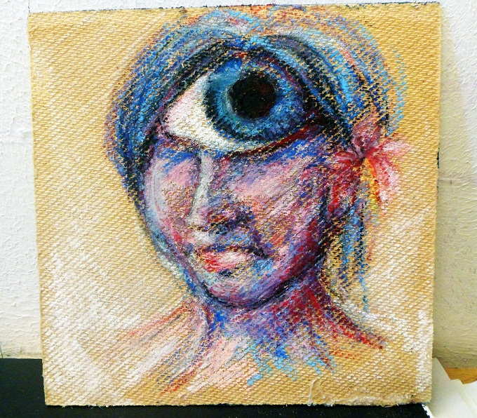 Oil pastel study 1