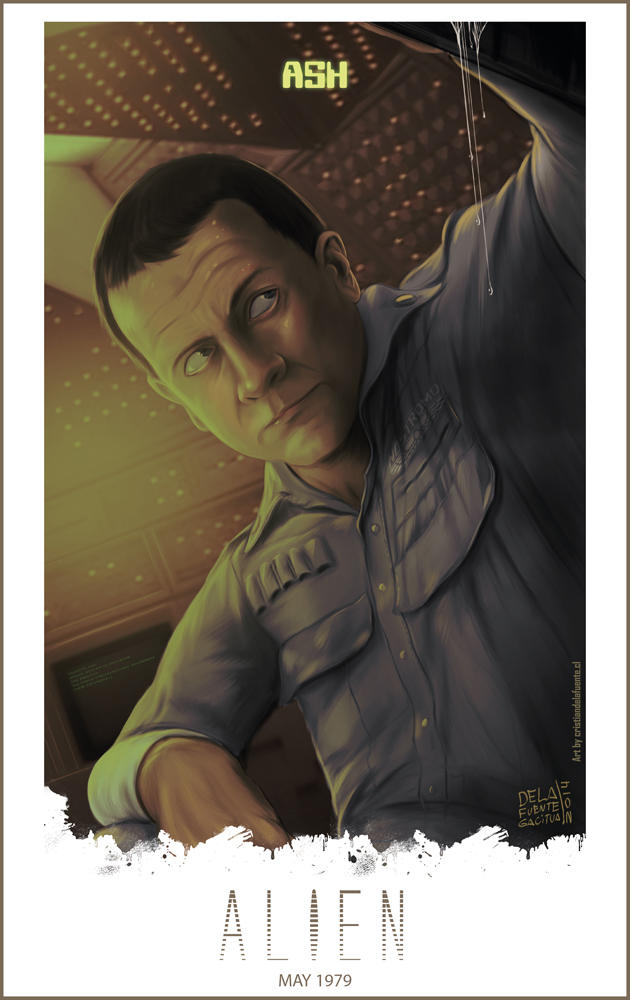 Ash, Alien tribute poster by cdelafuente on DeviantArt