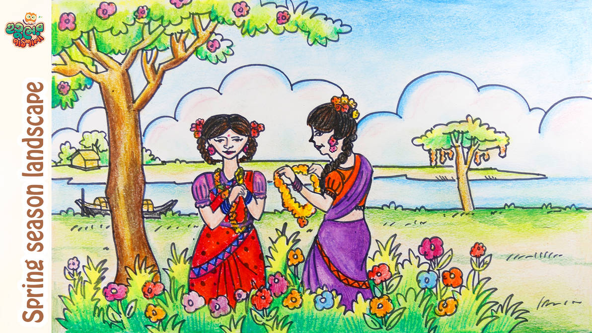 How to draw Spring Scenery by HutumSchool on DeviantArt