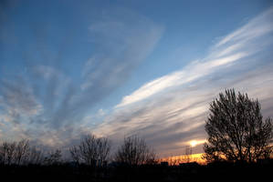 Volcano ash in the sky