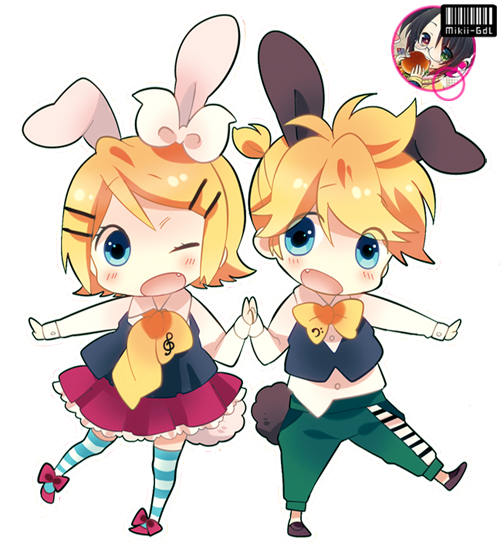 Len And Rin Kagamine Chibi len-and-rin-kagamine-chibi
