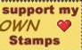 I support my stamps