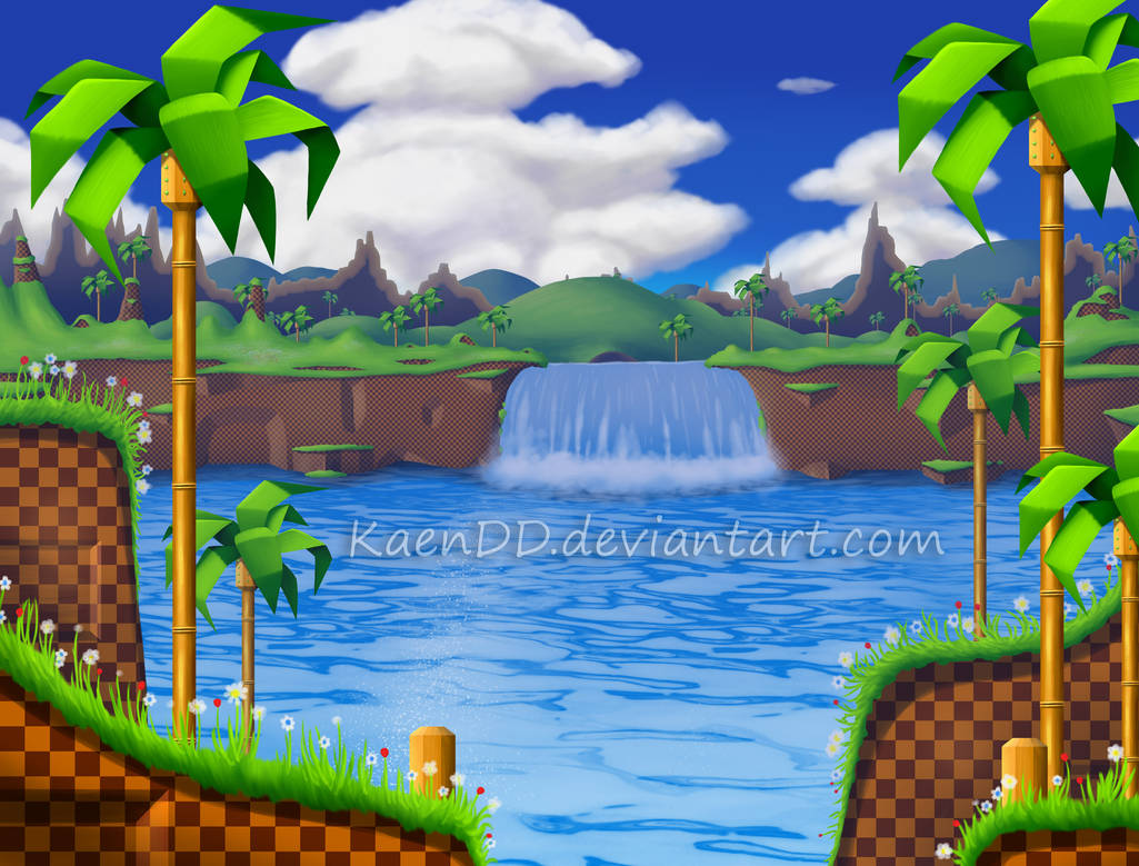 Hãy đắm chìm trong thế giới đầy màu sắc và nhịp độ nhanh của Sonic Green Hill Zone với bức tranh vẽ tuyệt đẹp trên KaenDD, DeviantArt! Cùng theo chân chú nhím xanh huyền thoại của Sega trên đồi cỏ xanh và khám phá những bí mật đang chờ đợi bạn.