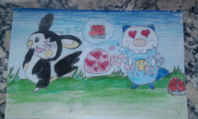 Oshawott and emolga