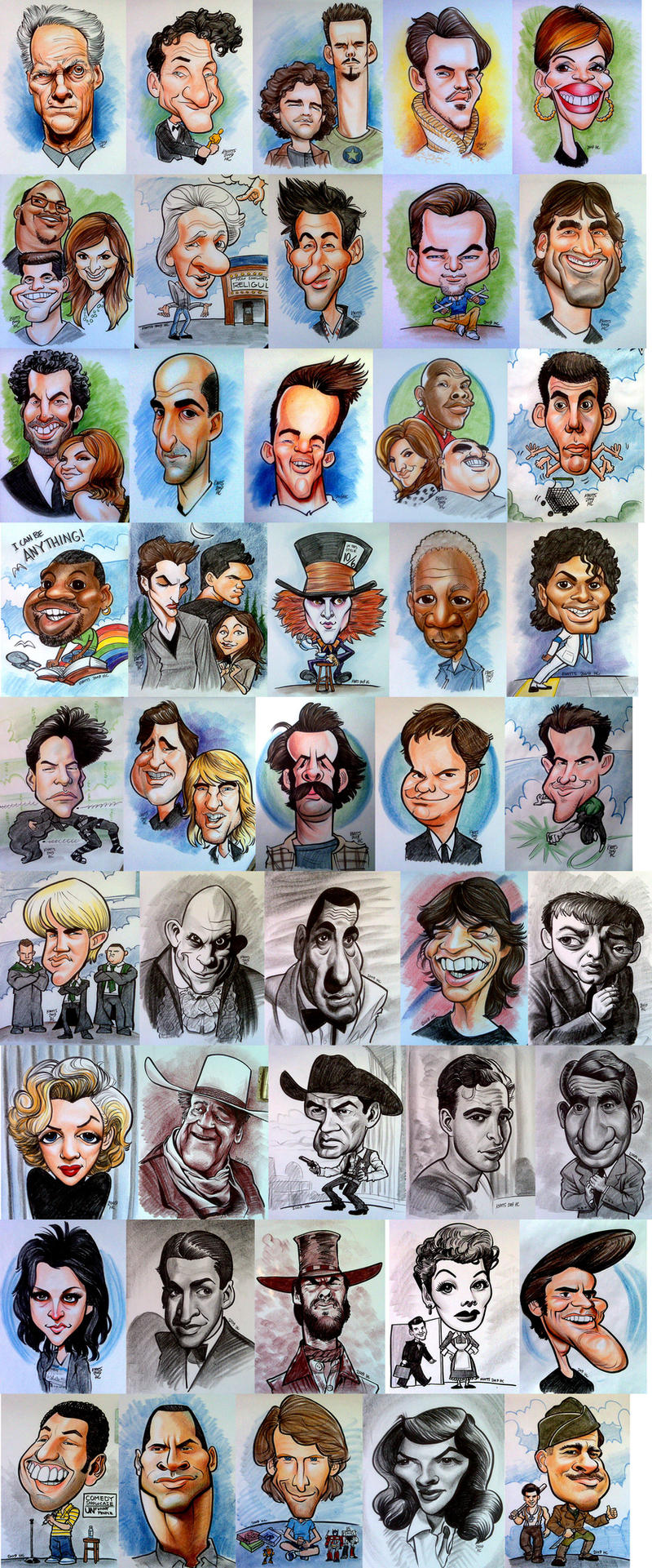 45 caricatures