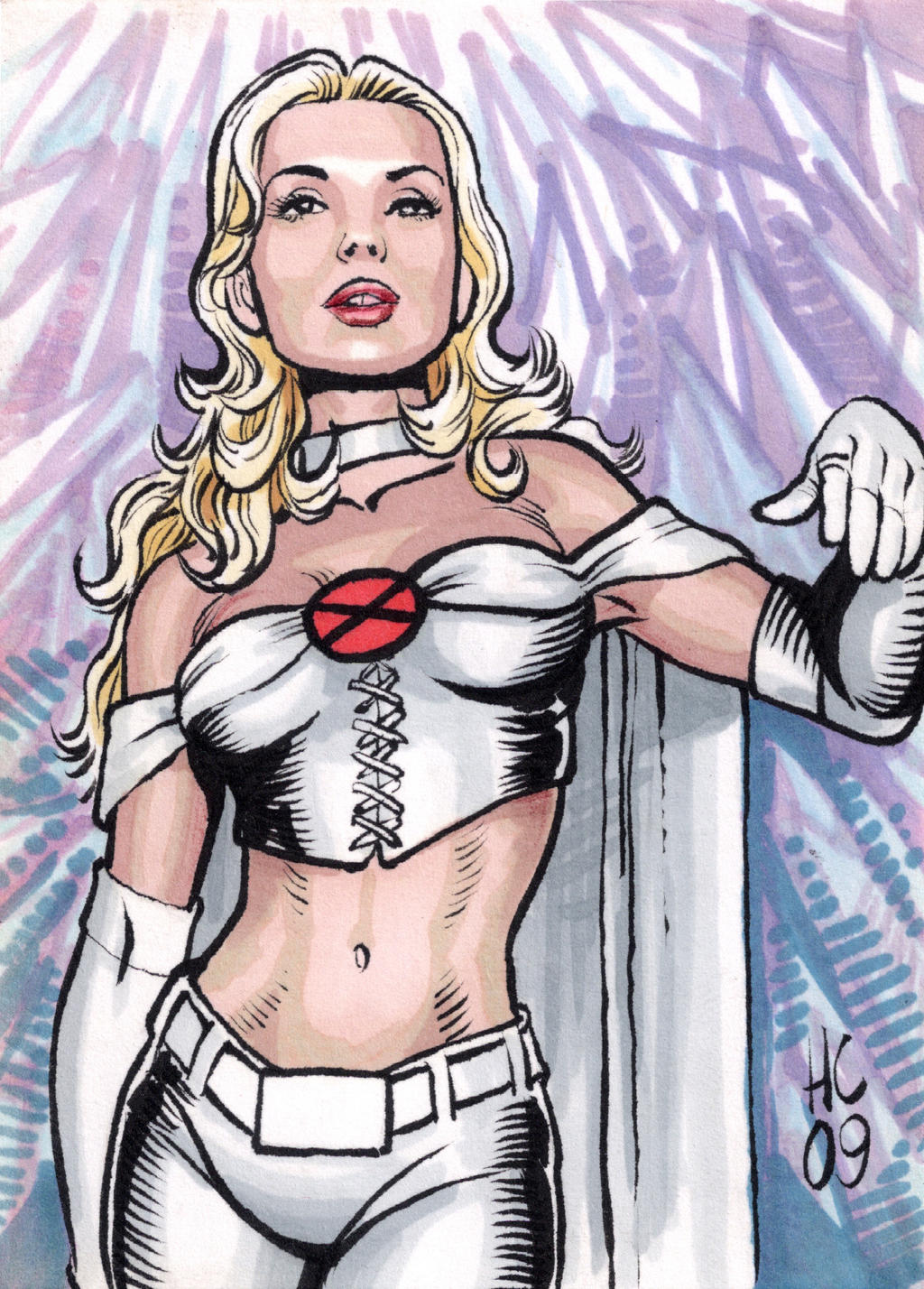 Sketchcards Marvel White Queen