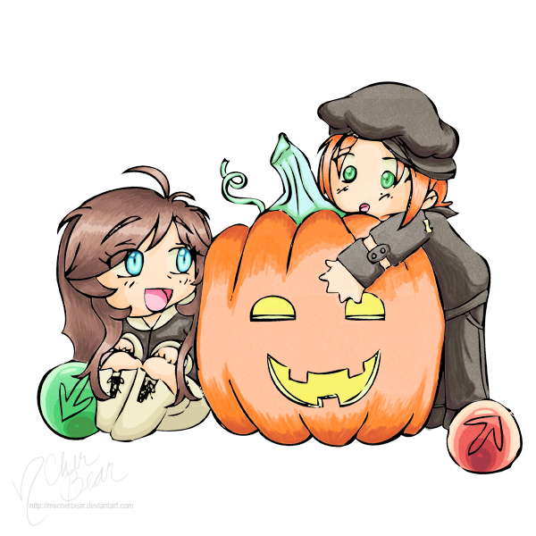 Audi: Halloween Chibi CherBear + Milotic -color-