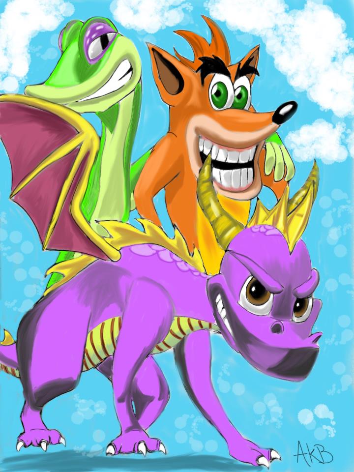 Spyro Crash and Gex