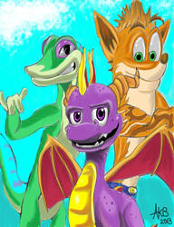 Spyro Crash and Gex