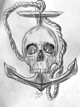 Skull and anchor