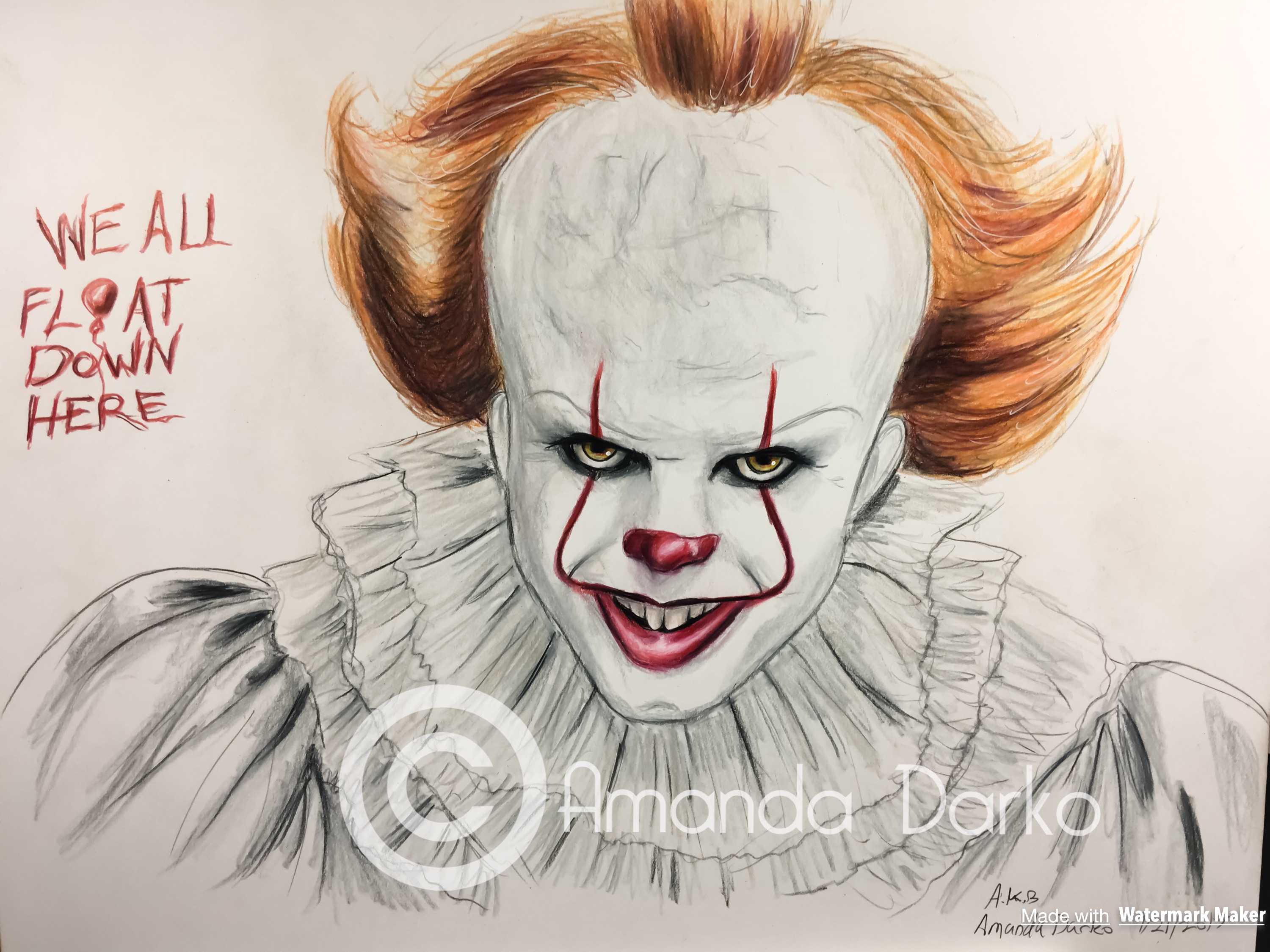 IT Pennywise color pencil drawing by milyzhang97 on DeviantArt