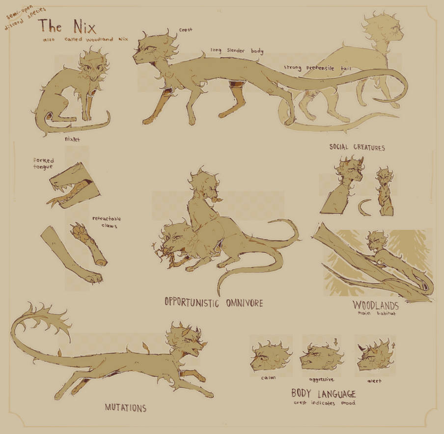 Nix Roots Nix Species Sheet Rework by AyumiiIsAFox on DeviantArt
