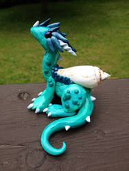 Seafoam Dragon Sculpture