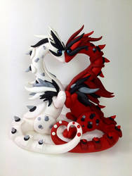 Valentine Dragon Wedding Cake Topper