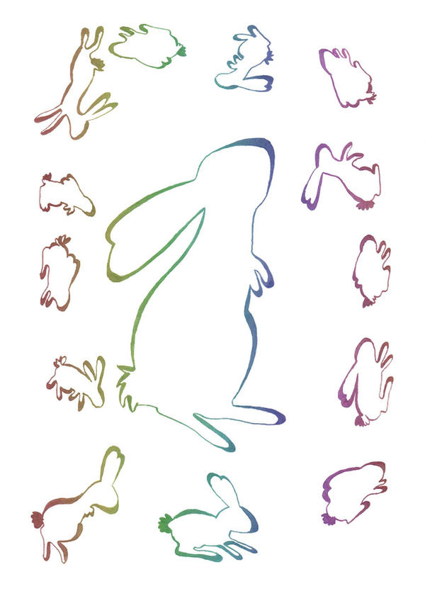 Rainbow Rabbit Deviantart Rainbow Rabbits by minihydra on DeviantArt